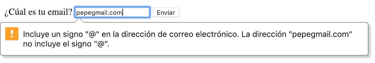 Input de tipo email