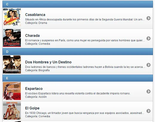Listas con imágenes en jQuery Mobile